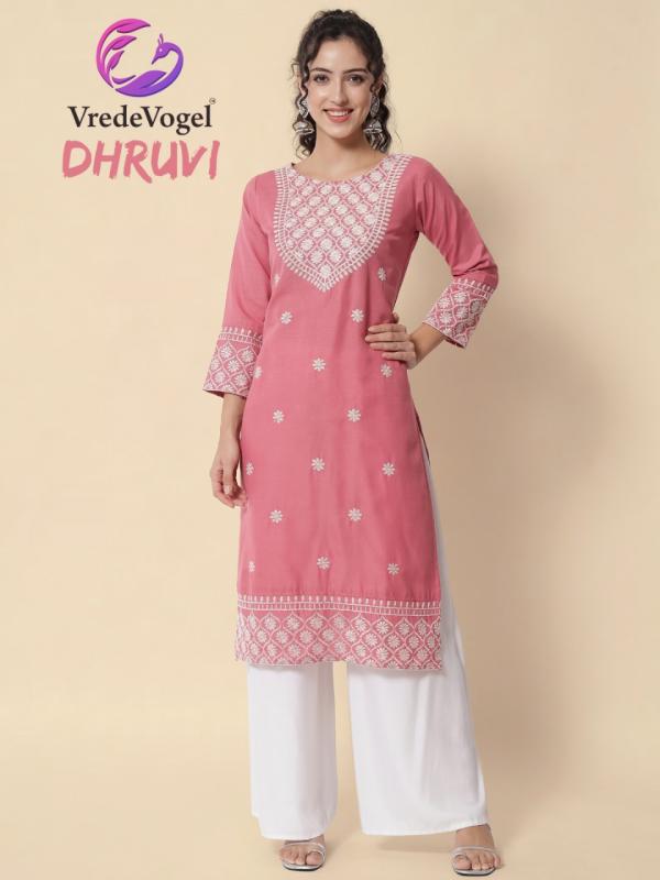 VredeVogel-Dhruvi Cotton Work Designer Exclusive Kurti collection